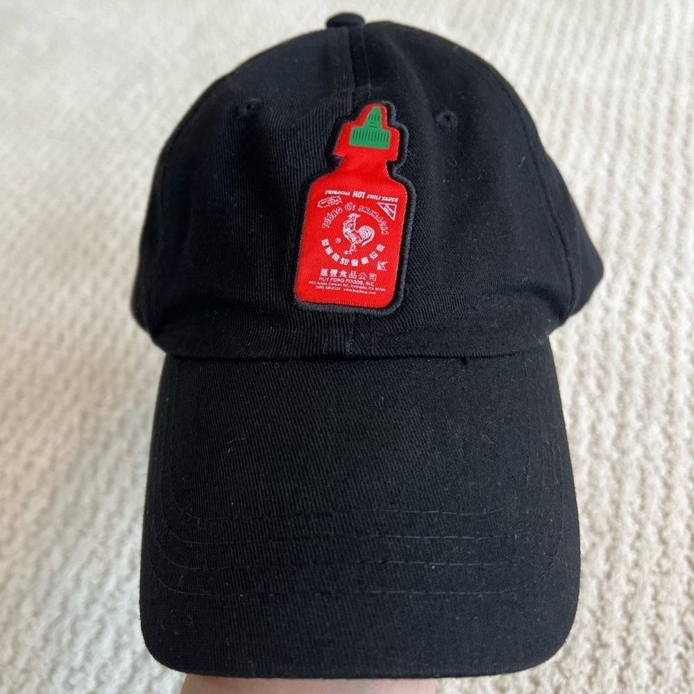 SRIRACHA Hot Sauce Baseball Cap | Black Embroidered Dad Hat | Adjustable OS